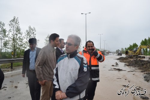 بازدید فرماندر از آبگرفتگی جاده ها و معابر ( گزارش تصویری )