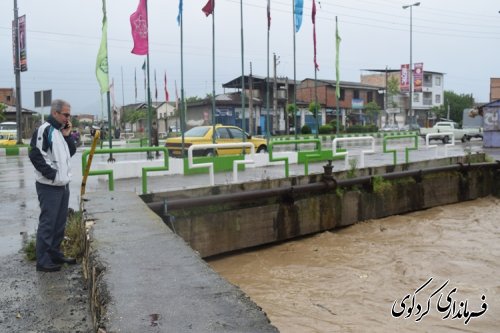 بازدید فرماندر از آبگرفتگی جاده ها و معابر ( گزارش تصویری )