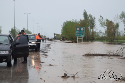 بازدید فرماندر از آبگرفتگی جاده ها و معابر ( گزارش تصویری )