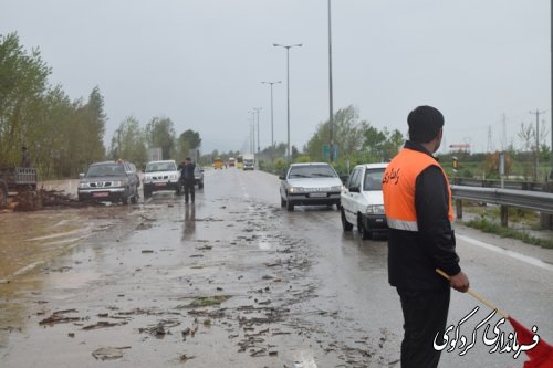 بازدید فرماندر از آبگرفتگی جاده ها و معابر ( گزارش تصویری )
