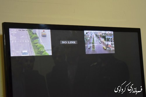 بازدید فرماندار کردکوی و اعضای شورای تامین شهرستان از دوربین های ترافیکی در حال نصب سطح شهر