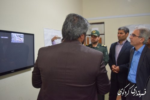 بازدید فرماندار کردکوی و اعضای شورای تامین شهرستان از دوربین های ترافیکی در حال نصب سطح شهر