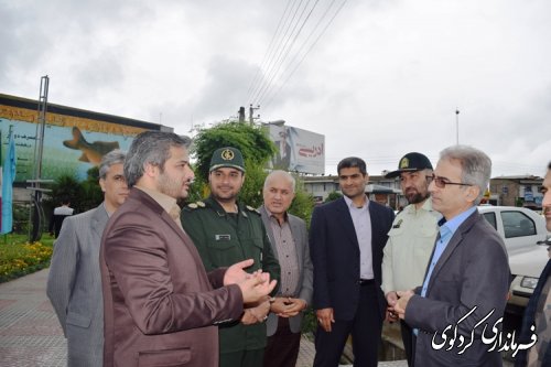 بازدید فرماندار کردکوی و اعضای شورای تامین شهرستان از دوربین های ترافیکی در حال نصب سطح شهر