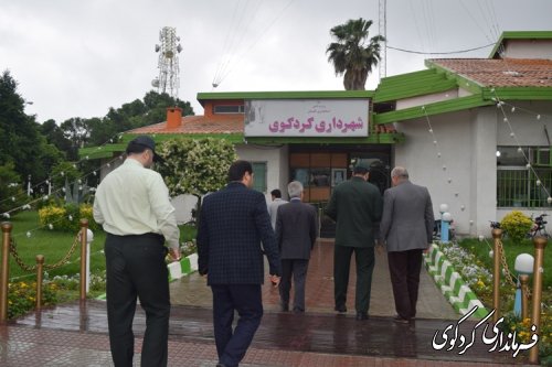 بازدید فرماندار کردکوی و اعضای شورای تامین شهرستان از دوربین های ترافیکی در حال نصب سطح شهر