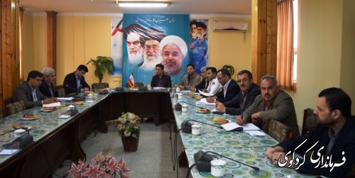اولین جلسه شورای کشاورزی شهرستان در سال 95