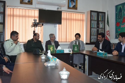 حضور فرماندار کردکوی در ستاد ناحیه مقاومت بسیج سپاه و تبریک روز پاسدار  