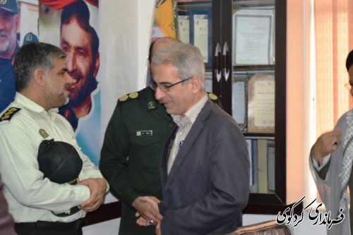 حضور فرماندار کردکوی در ستاد ناحیه مقاومت بسیج سپاه و تبریک روز پاسدار  