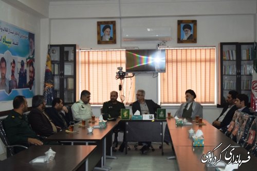 حضور فرماندار کردکوی در ستاد ناحیه مقاومت بسیج سپاه و تبریک روز پاسدار  