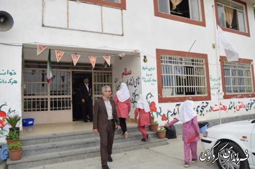 بازدید فرماندار کردکوی از دبستانهای مقطع ابتدایی روستای  النگ