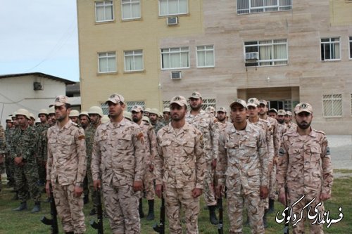 فرماندارکردکوی در صبحگاه مشترک ناحیه مقاومت بسیج سپاه کردکوی شرکت کرد