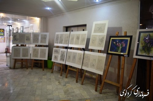 با حضور معاون فرماندارنمایشگاه هنرآموزان  طراح و نقاش هیرا  افتتاح شد