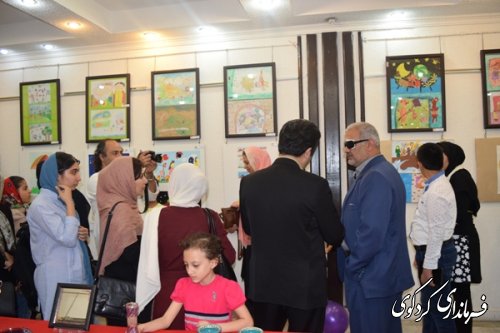 با حضور معاون فرماندارنمایشگاه هنرآموزان  طراح و نقاش هیرا  افتتاح شد