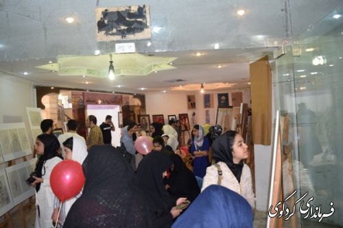 با حضور معاون فرماندارنمایشگاه هنرآموزان  طراح و نقاش هیرا  افتتاح شد