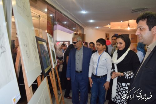 با حضور معاون فرماندارنمایشگاه هنرآموزان  طراح و نقاش هیرا  افتتاح شد