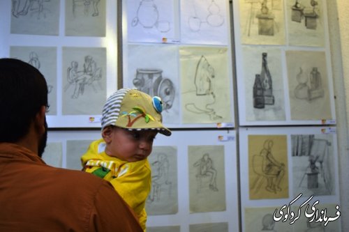 با حضور معاون فرماندارنمایشگاه هنرآموزان  طراح و نقاش هیرا  افتتاح شد