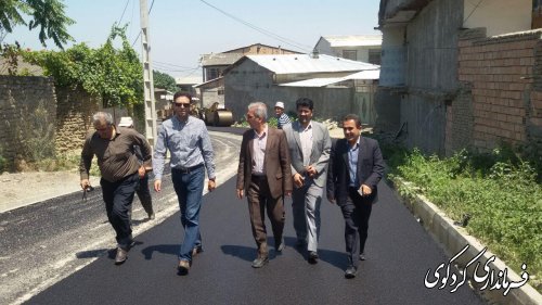 بهره برداری فاز دوم آسفالت روستای بالاجاده با حضور فرماندارکردکوی