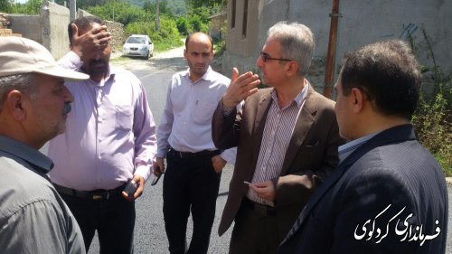 بهره برداری فاز دوم آسفالت روستای بالاجاده با حضور فرماندارکردکوی