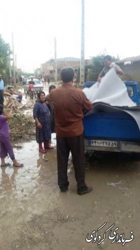 کمک رسانی به روستاهای سیل زده کردکوی 