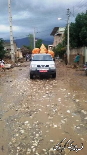 کمک رسانی به روستاهای سیل زده کردکوی 