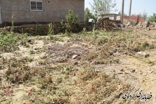 بازدید فرماندار و مدیر کل کمیته امداد استان از منازل سیلزدگان روستای دنگلان