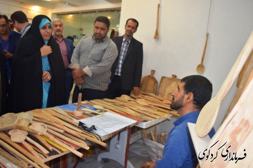 بازدید مدیر کل امور بانوان و خانواده استان و فرماندار کردکوی  از نمایشگاه صنایع دستی