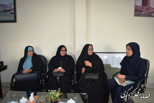 نشست مدیرکل امور بانوان و خانواده استانداری با فرماندار کردکوی