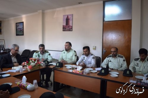 برگزاری نشست مشترک کارکنان  نیروی انتظامی با فرماندار کردکوی