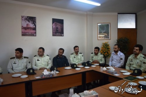 برگزاری نشست مشترک کارکنان  نیروی انتظامی با فرماندار کردکوی