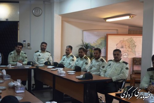برگزاری نشست مشترک کارکنان  نیروی انتظامی با فرماندار کردکوی
