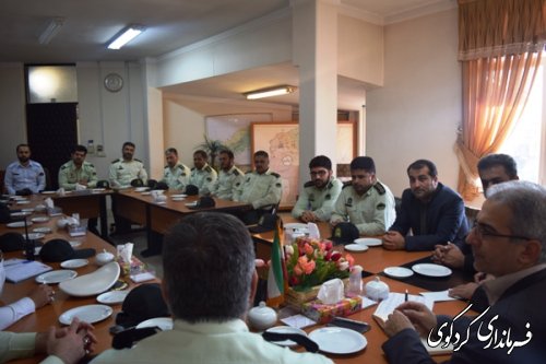 برگزاری نشست مشترک کارکنان  نیروی انتظامی با فرماندار کردکوی