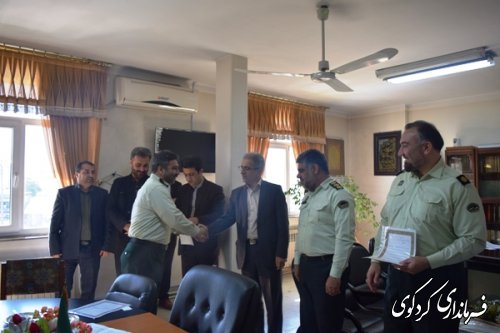 برگزاری نشست مشترک کارکنان  نیروی انتظامی با فرماندار کردکوی