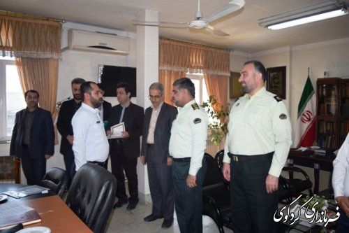 برگزاری نشست مشترک کارکنان  نیروی انتظامی با فرماندار کردکوی