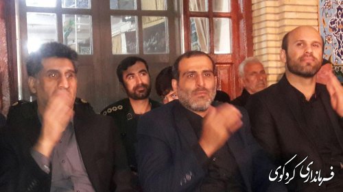 حضور فرماندار در مراسم سوگواری ابا عبدالحسن (ع)در  مساجد ، تکایا وهیاتهای مذهبی شهرستان