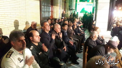 حضور فرماندار در مراسم سوگواری ابا عبدالحسن (ع)در  مساجد ، تکایا وهیاتهای مذهبی شهرستان