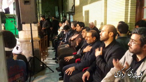 حضور فرماندار در مراسم سوگواری ابا عبدالحسن (ع)در  مساجد ، تکایا وهیاتهای مذهبی شهرستان