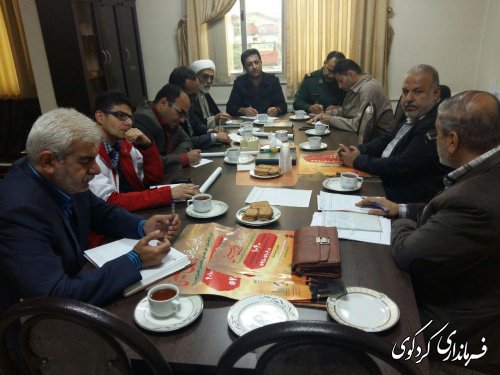 جلسه چگونگی جمع اوری نذورات مردمی  برای عتبات عالیات  تشکیل شد.
