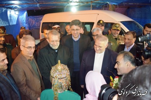 حضور دکتر لاریجانی ریییس مجلس شورای اسلامی در جلسه شورای اداری شهرستانهای غرب استان در  کردکوی (گزارش تصویری )