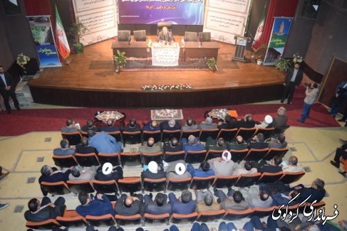 حضور دکتر لاریجانی ریییس مجلس شورای اسلامی در جلسه شورای اداری شهرستانهای غرب استان در  کردکوی (گزارش تصویری )