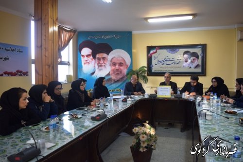 جلسه هم اندیشی بانوان با رویکرد توسعه ی تربیت بدنی بانوان در شهرستان کردکوی  به ریاست مجتبی جمالی فرماندار تشکیل شد.