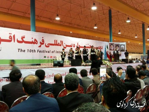 حضور فرماندار و بخشدار کردکوی در دهمین جشنواره بین المللی اقوام گلستان 