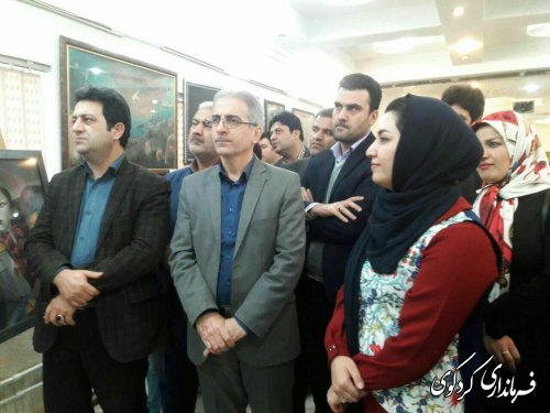 افتتاح نمایشگاه اثار نقاشی "موسسه هنری اثر" در سالن ارشاد اسلامی در اولین روز دهه فجر ،