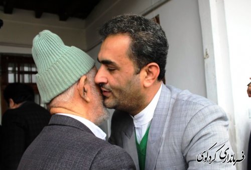 دیدار معاون فرماندار و بخشدار مرکزی بهمراه مسئولان با خانواده شهدا و روحانی روستای سرکلاته کردکوی