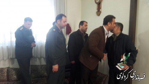 دیدار فرماندار با جانباز و آزاده سرافراز روستای یساقی  