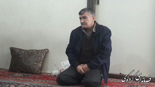 دیدار فرماندار با جانباز و آزاده سرافراز روستای یساقی  