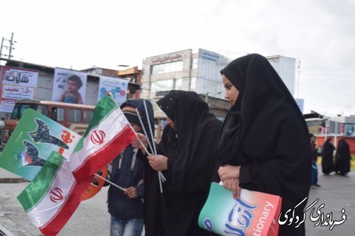 حضور معاون سیاسی امنیتی استاندار در راهپیمایی 22 بهمن کردکوی