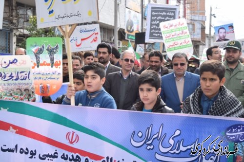 حضور معاون سیاسی امنیتی استاندار در راهپیمایی 22 بهمن کردکوی
