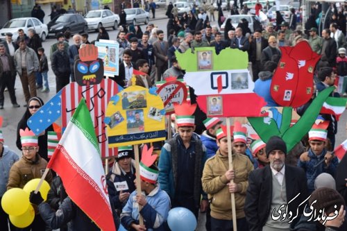 حضور معاون سیاسی امنیتی استاندار در راهپیمایی 22 بهمن کردکوی