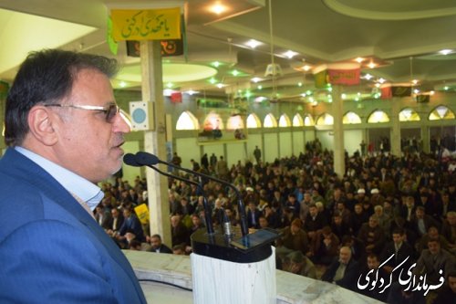 حضور معاون سیاسی امنیتی استاندار در راهپیمایی 22 بهمن کردکوی