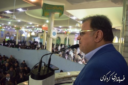 حضور معاون سیاسی امنیتی استاندار در راهپیمایی 22 بهمن کردکوی