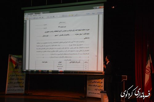 برگزاری دوره آموزش توجیهی ویژه اعضای شعب اخذ رأی